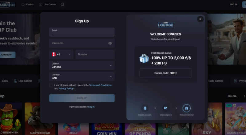 Slotlounge Casino Sign Up