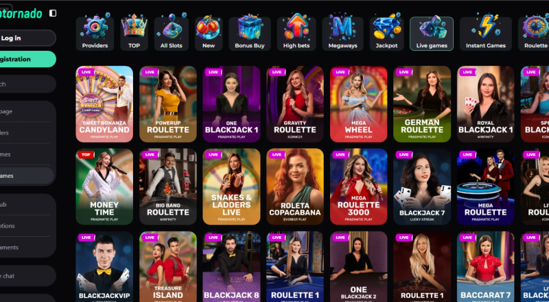 Slotornado Casino Live Games