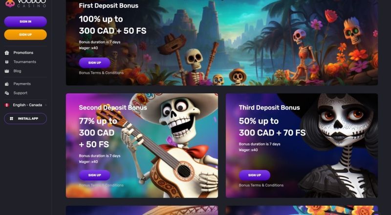 Voodoo Casino Welcome Bonus
