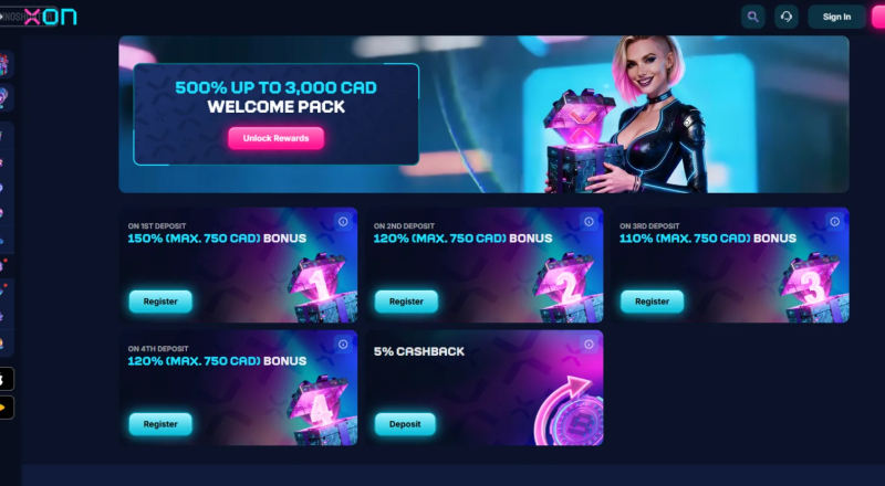 Xonbet Casino Bonuses