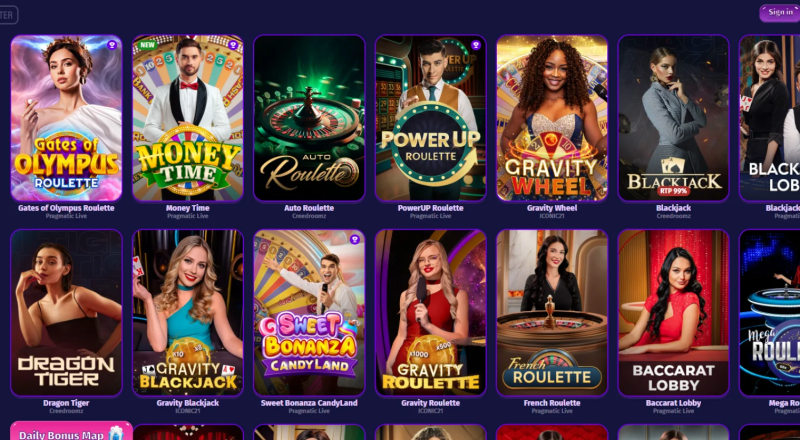 LollySpins Casino Live Games