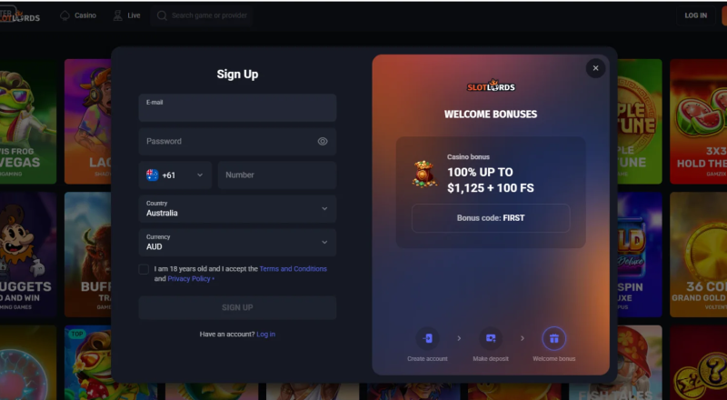 Slotlords Casino Sign Up