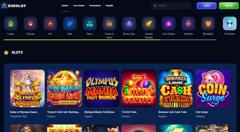 AzurSlot Casino Games