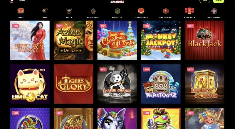 Spin Samurai Casino Games