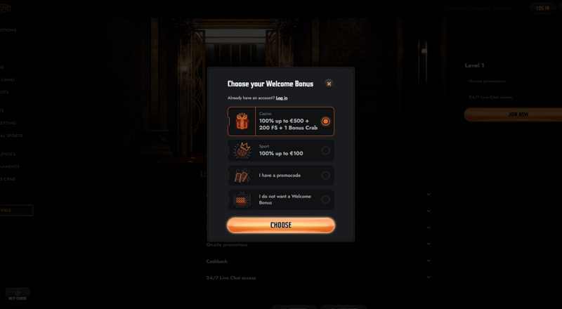 Gransino Casino Sign Up