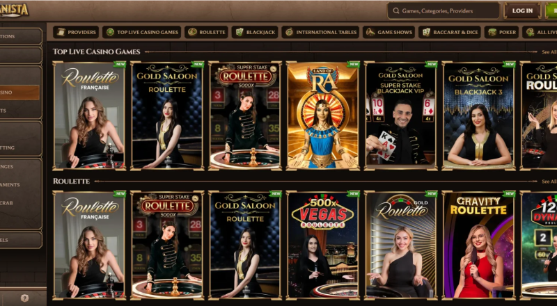 Lanista Casino Live Games