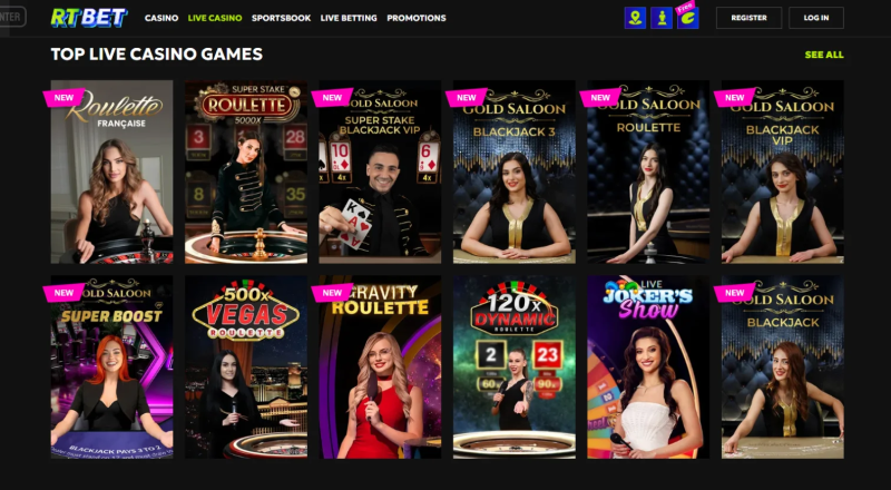 RTBet Casino Live Games