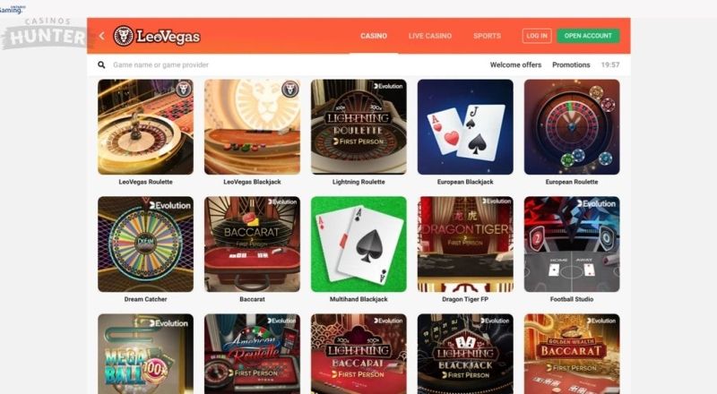 LeoVegas Ontario Casino Table Games