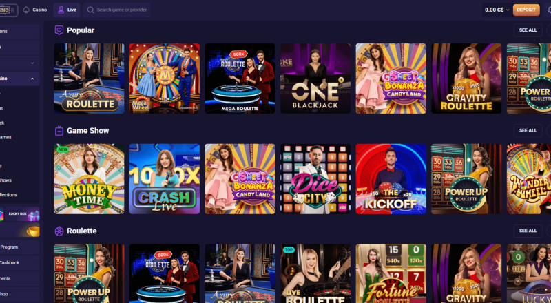 Spirit Casino Live Games