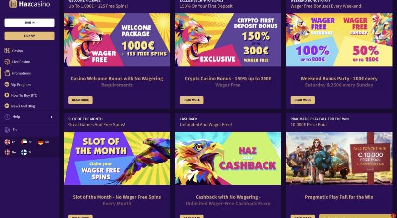 Haz Casino Bonus Review