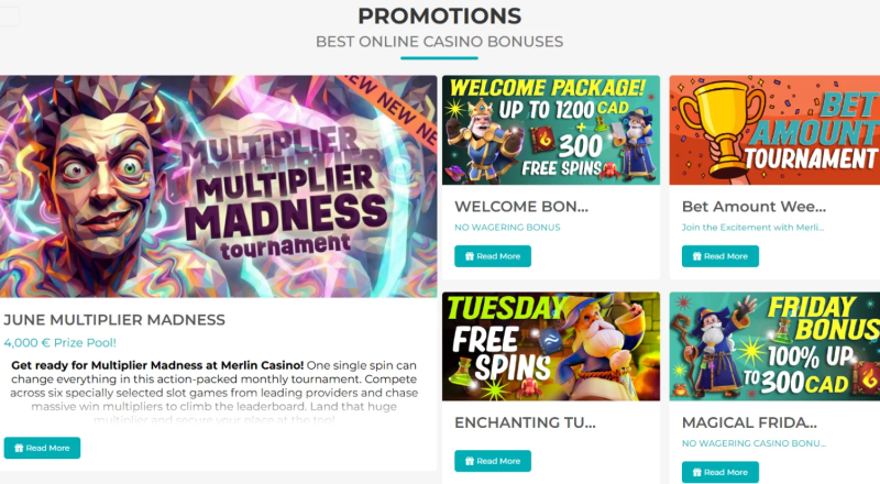 Merlin Casino Bonuses