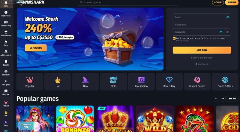Winshark Casino Review
