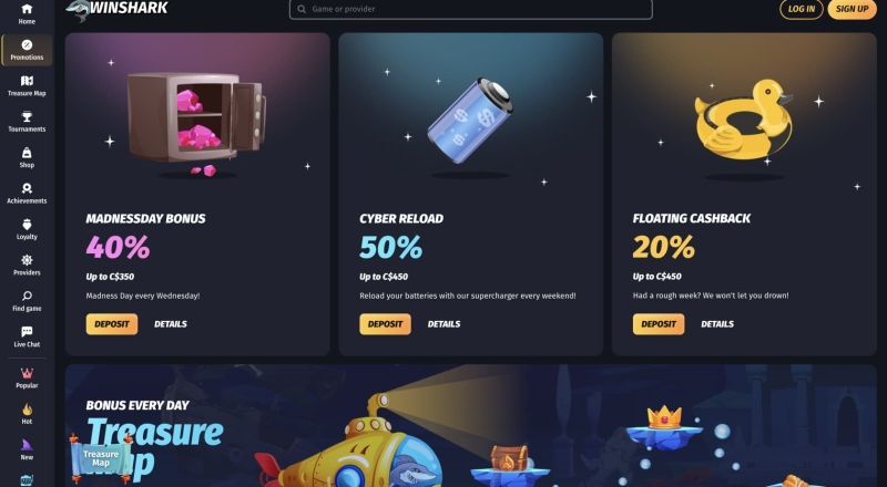 Winshark Casino Bonuses