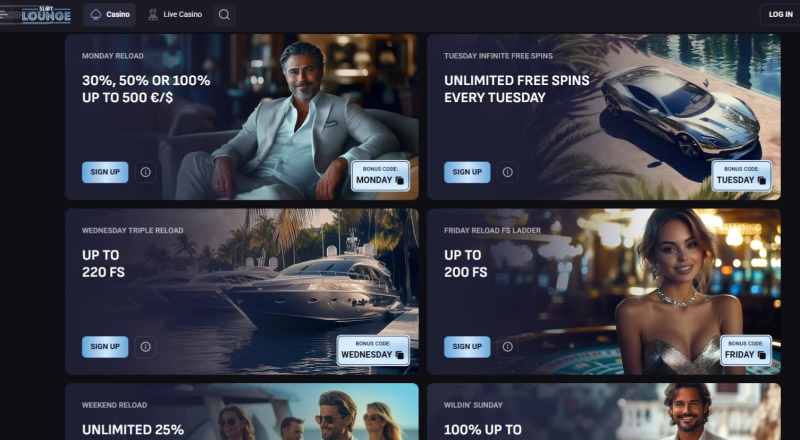 Slotlounge Casino Bonuses