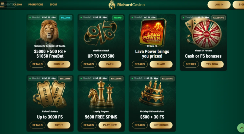 Richard Casino Bonuses