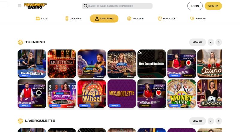 Megaways Casino Live Games