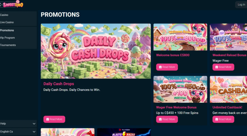 Sweetsino Casino Bonuses