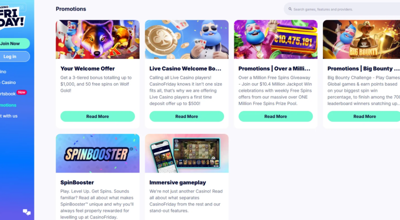 Casino Friday Bonuses