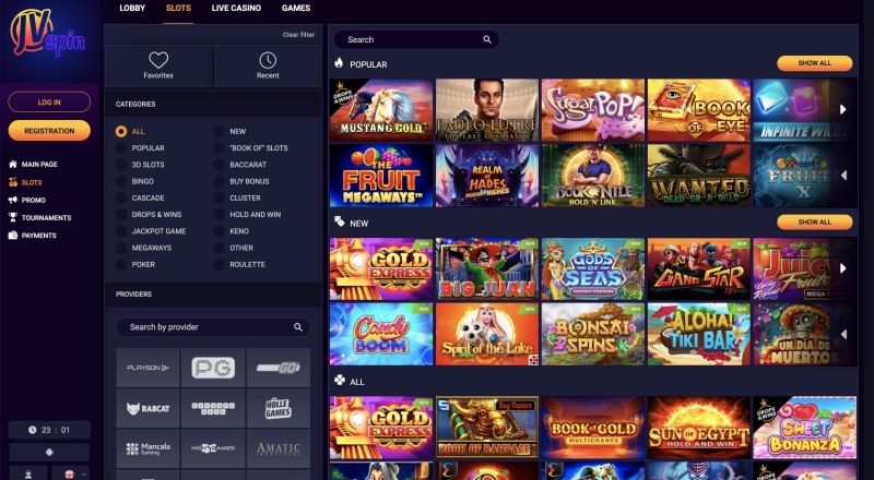 JVSpin Casino Games