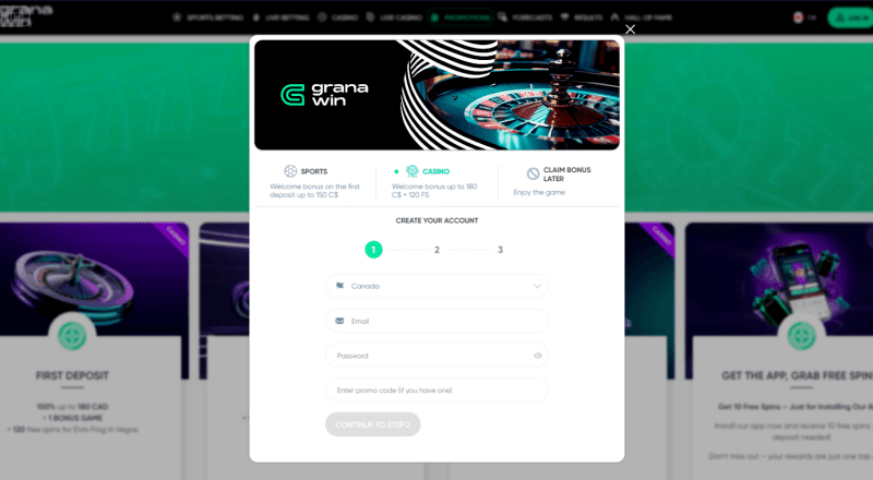 Granawin Casino Sign Up