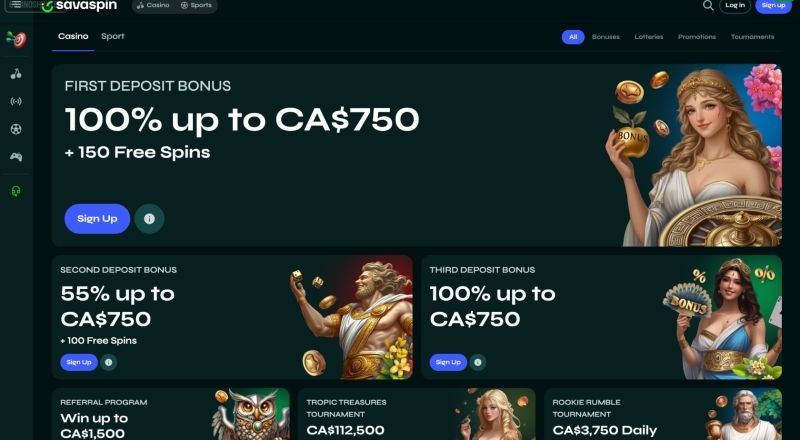 Savaspin Casino Bonuses