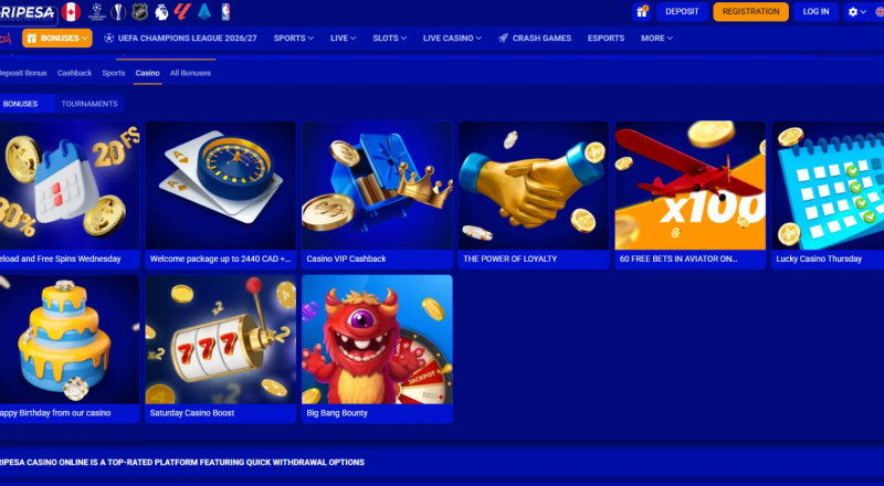 Paripesa Casino Bonuses