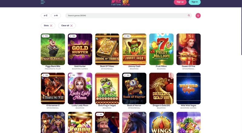 Wild Fortune Casino Games