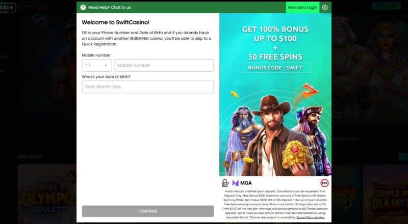 Swift Casino Sign Up
