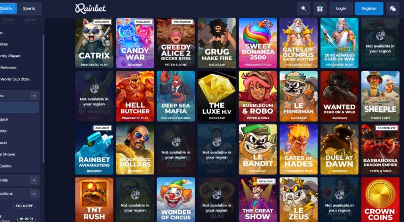Rainbet Casino Slots
