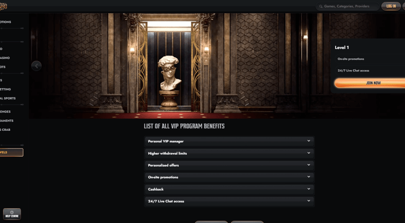 Gransino Casino VIP Program