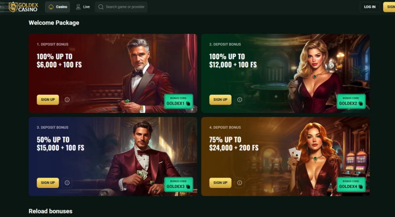 Goldex Casino Bonuses