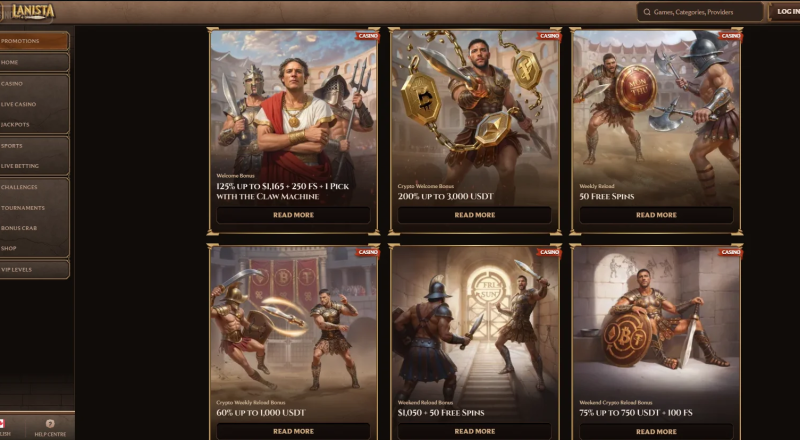 Lanista Casino Bonuses