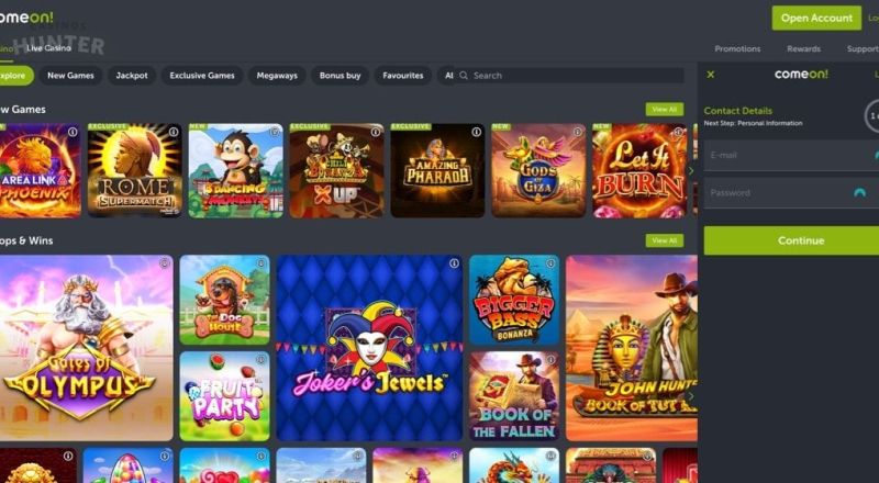 ComeOn Ontario Casino Login