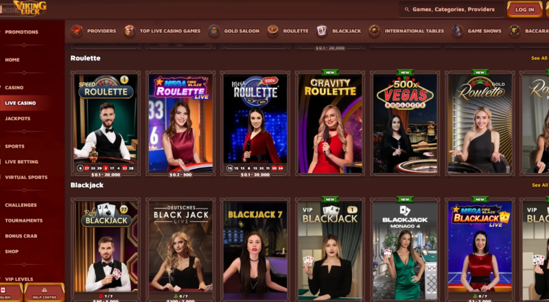 VikingLuck Casino Live Games