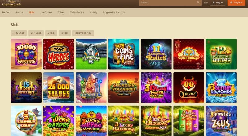 Captain Cooks Slots