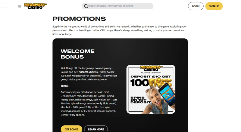 Megaways Casino Bonuses