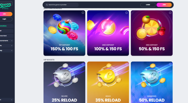 Crocoslots Casino Bonuses