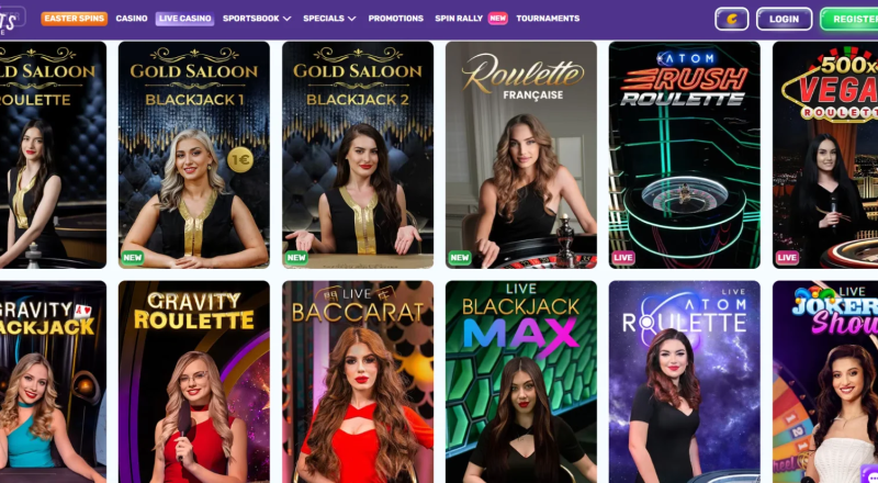 SlotsPalace Casino Live Games