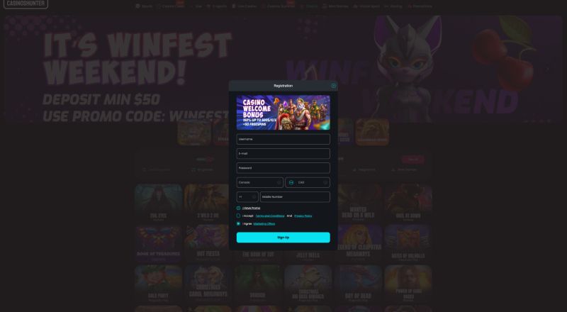 Cosmobet Casino Sign Up