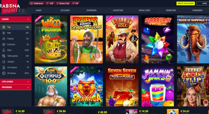 Rabona Casino Games
