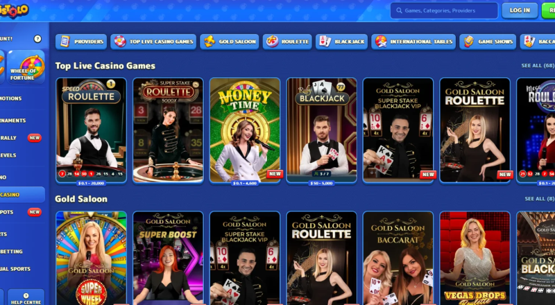 Pistolo Casino Live Games