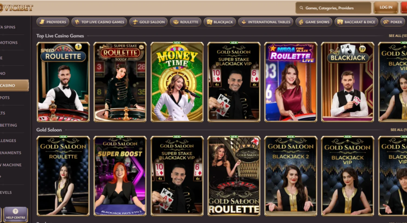 Vicibet Casino Live Dealer Games