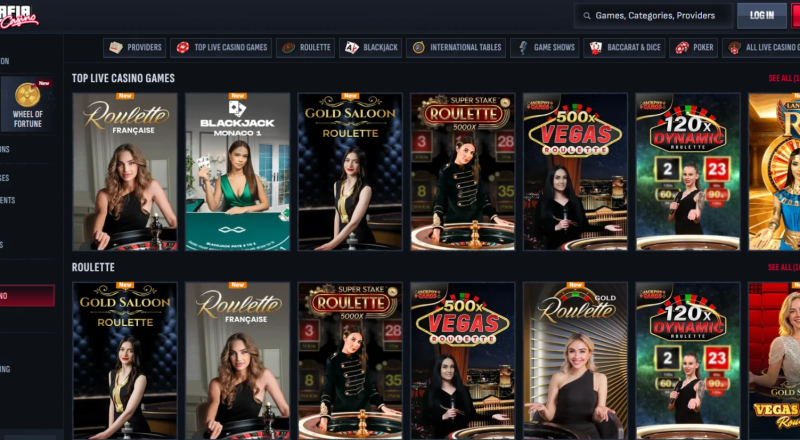 Mafia Casino Live Games