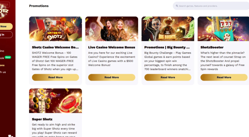 Shotz Casino Bonuses