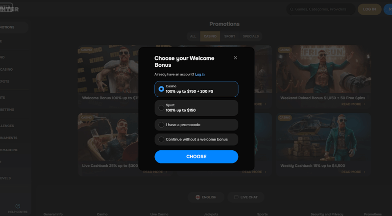 MrPunter Casino Sign Up