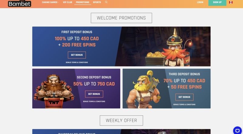 Bambet Casino Bonus