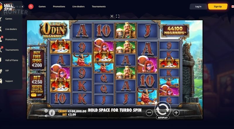 HellSpin Casino Gameplay