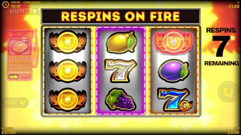 Coins on Fire Online Slot Respins