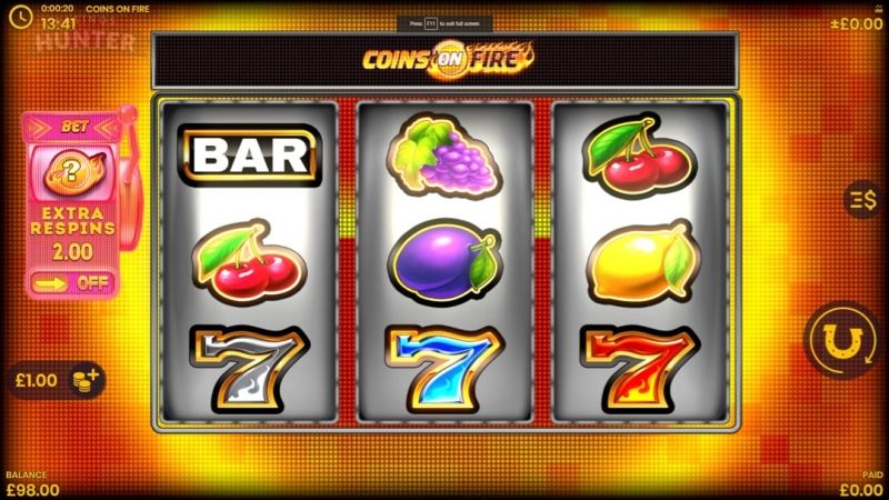 Coins on Fire Online Slot Gameplay
