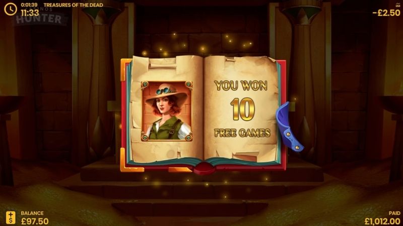 Treasures of the Dead Slot Free Spins Win